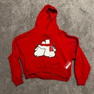 Coca-Cola Red Hoodie with Puffy Polar Bear Design Size Medium